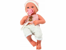 LeanToys Panenka v bílo-růžovém oblečení, čepice, dudlík a deka