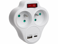 Maclean Napájecí zásuvka x2 USB MCE336 typ E