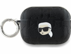 Karl Lagerfeld Karl Lagerfeld KLAP2PGKIPK kryt na AirPods Pro 2 (2022/2023) černá/černá s monogramem Karl Head