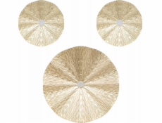 Atmosphera Kovové nástěnné dekorace zlaté LESLIE, 3 kusy Atmosphera Kovové nástěnné dekorace zlaté LESLIE, 3 kusy