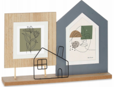 Gift Decor Dárkový dekorační rámeček na 2 fotografie, stojící, kov a MDF