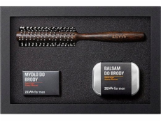 Zew for Men ZEW FOR MEN_SET Mýdlo na vousy Broda na Sztorc 85ml + balzám na vousy 80ml + natáčky na vlasy a vousy