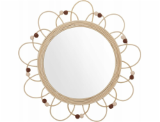 Atmosphera Dekorativní zrcadlo CAMPAGNE v ratanovém rámu, O 38 cm