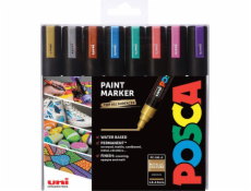 Posca Sada fixů UNI PC-5M, 8 ks, metalická