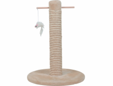 Zolux Škrabadlo pro kočky ZOLUX se 2 hračkami béžové, BIMATERIÁL 48 cm