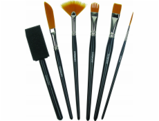Derwent Sada štětců pro techniku Derwent, 6 ks