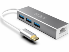 Inca USB HUB INCA adaptér ITPC-3T typu C > 3XUSB-A, 1xRJ45, 1000 Mb/s