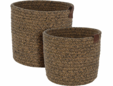 Home Styling Collection Kolekce pro domácí styling Kulaté úložné koše, tkaná bavlna, 2 kusy