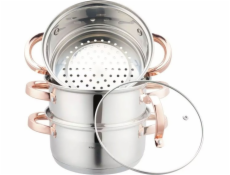 Klausberg KLAUSBERG PARNÍ HRNEC 4 DÍLY 18 cm KB-7726 RŮŽOVÉ ZLATO