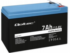 Qoltec LiFePO4 lithium-železitý fosfátový akumulátor | 12,8 V | 7Ah | 89,6 Wh | Systém správy budov (BMS)