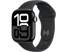Apple Hodinky Series 10 GPS + Cellular, 42mm pouzdro z onyxového hliníku s černým sportovním řemínkem – velikost M/L