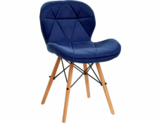 Activeshop Skandinávská židle 4Rico QS-186 sametová tmavě modrá