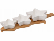 Atmosphera Sada misek ve tvaru hvězdy na bambusovém podstavci 42 cm