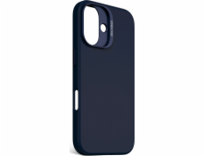 Decoded Silikonový kryt AntiMicrobial Silicone Backcover - silikonový ochranný kryt pro iPhone 16 kompatibilní s MagSafe (modrý potisk)