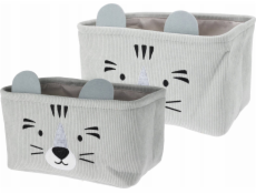 Home Styling Collection Kolekce pro domácí styling CUTIE krabičky na hračky s ušima, manšestr, 2 kusy