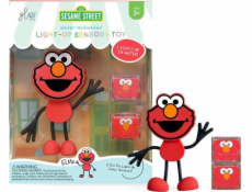 Glo Pals Glo Pals, figurka Elma do koupele - sada se dvěma senzorickými kostkami, které svítí ve vodě