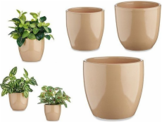 Ibergarden Sada 3 keramických květináčů, kulaté, zúžené dno
