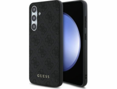 Guess Guess GUHCS24FEG4GFGR S24 FE S721 šedé/šedé pevné pouzdro 4G Metal Gold Logo