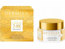 Dermika Luxury Gold 24K Total Benefit luxusní stimulační krém pro mladší pleť 55+ 50ml
