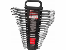 Forcekraft Otevřené klíče 18dílná sada (8-19, 21, 22, 24, 27, 30, 32 mm) v plastovém držáku