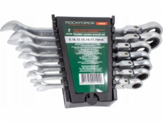 Rockforce Sada kloubových ráčnových otevřených klíčů 7 kusů (8-19 mm)