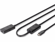 Digitus Aktivní prodlužovací kabel USB-C - USB-C, USB 3.2 Gen 1, 5 Gb/s, 10 m
