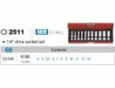 King Tony Sada objímek KING TONY 1/4  11dílná. DLOUHÝ/KAZETOVÝ KT2511MR