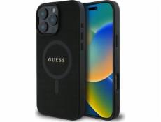 Guess Guess GUHMP16LPSAHMCK Pouzdro na iPhone 16 Pro 6.3  černé/černé s klasickým logem a MagSafe