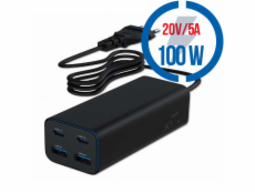 GAMBIRD GaN, 2xType C/2xUSB, Nabíjačka 100W GAMBIRD GaN, 2xType C/2xUSB, Nabíjačka 100W