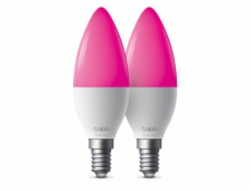 Chytrá žárovka TP-Link Tapo L430C(2-pack) E14, 4,8W, 230V, přes IP, stmívatelná, 2500K až 6500K