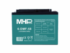 Baterie MHPower 6-DMF-58 Trakční gelová, 12V/58Ah, Terminál D3 - M6, Deep Cycle