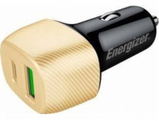 Energizer Nabíječka Energizer Ultimate - Nabíječka do auta USB-C a USB-A 38W PD + QC3.0 (zlatá / černá)