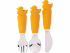 ECO RASCALS Sada příborů ECORASCALS s příborem ve tvaru kachny s hořčicí, jedna velikost