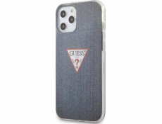 Guess Univerzální kryt Denim Triangle Dk - iPhone 12 Pro Max (tmavě modrá)