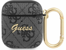 Guess Ochranný kryt GUA24GSMK 4G Script Metal Collection pro AirPods 1/2 šedý