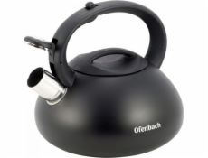 Ofenbach Černá ocelová konvice s indukcí pískacího plynu 2,5 l