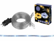 NoName Dekorativní řetěz PS 100 LED s třpytkami, stříbrný, studené bílé světlo