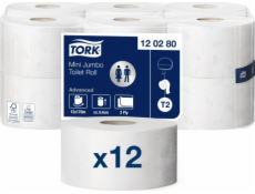 Tork Tork - Mini Jumbo toaletní papír v roli, bílý - Advanced