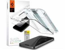 Spigen Tvrzené sklo - Glas.tr ”ez Fit” pro iPhone 15 Pro černé