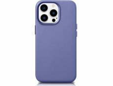 iCarer iCarer Case Leather Original Leather Cover for iPhone 14 Pro Max Světle fialový (WMI14220708-LP) (kompatibilní s MagSafe)