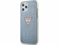 Guess Guess GUHCP12LPCUJULLB Pevný kryt pro iPhone 12 6.7 Pro Max modrý/světle modrý Jeans Collection