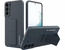 Wozinsky Silikonové pouzdro Wozinsky Kickstand Case se stojánkem pro Samsung Galaxy S22+, tmavě modré