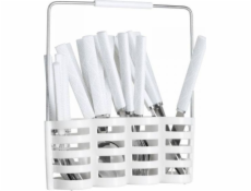Dekoracja domu Bytová dekorace Sada 24 příborů se stojánkem bílá