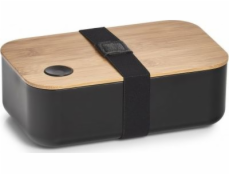 Zeller Obědový box plast/bambus, černá, 19,3 x 11,8 x 6,8 cm