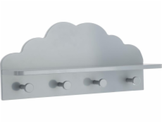Atmosphera Nástěnný věšák s poličkou Gray Cloud