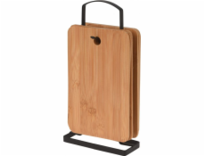 Mondex Bambusové krájecí prkénko 22x14cm 6ks. se stojanem