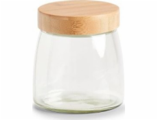 Zeller Sklenice s bambusovým víkem, 1000 ml, 12,5 x 13 cm