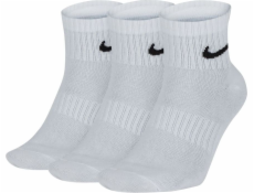 Nike Ponožky Everyday Lightweight, 3 kusy, kotníkové, bílé, velikost 34-38 (SX7677 100)
