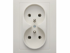 Hager Dvojitá zásuvka s/bez 16A IP20 krémová - 5361838982