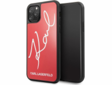 Karl Lagerfeld Karl Lagerfeld iPhone 11 Pro Max KLHCN65DLKSRE červený pevný kryt Signature Glitter